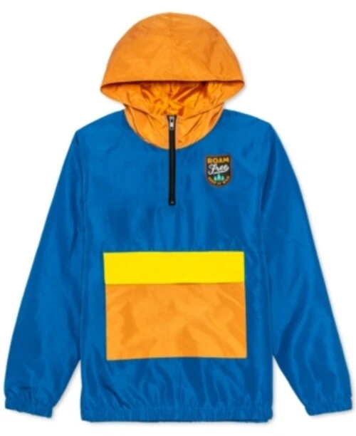 Jem Big Boys Roam Free Colorblocked 1/4-Zip Hooded Anorak Size S (8) — 第 1/1 张图片