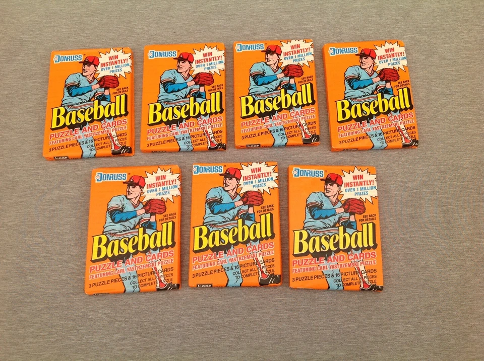 (5) 1990 Donruss Baseball Wax Pack Unopened MLB Cards & 3 Puzzle Pieces NOS