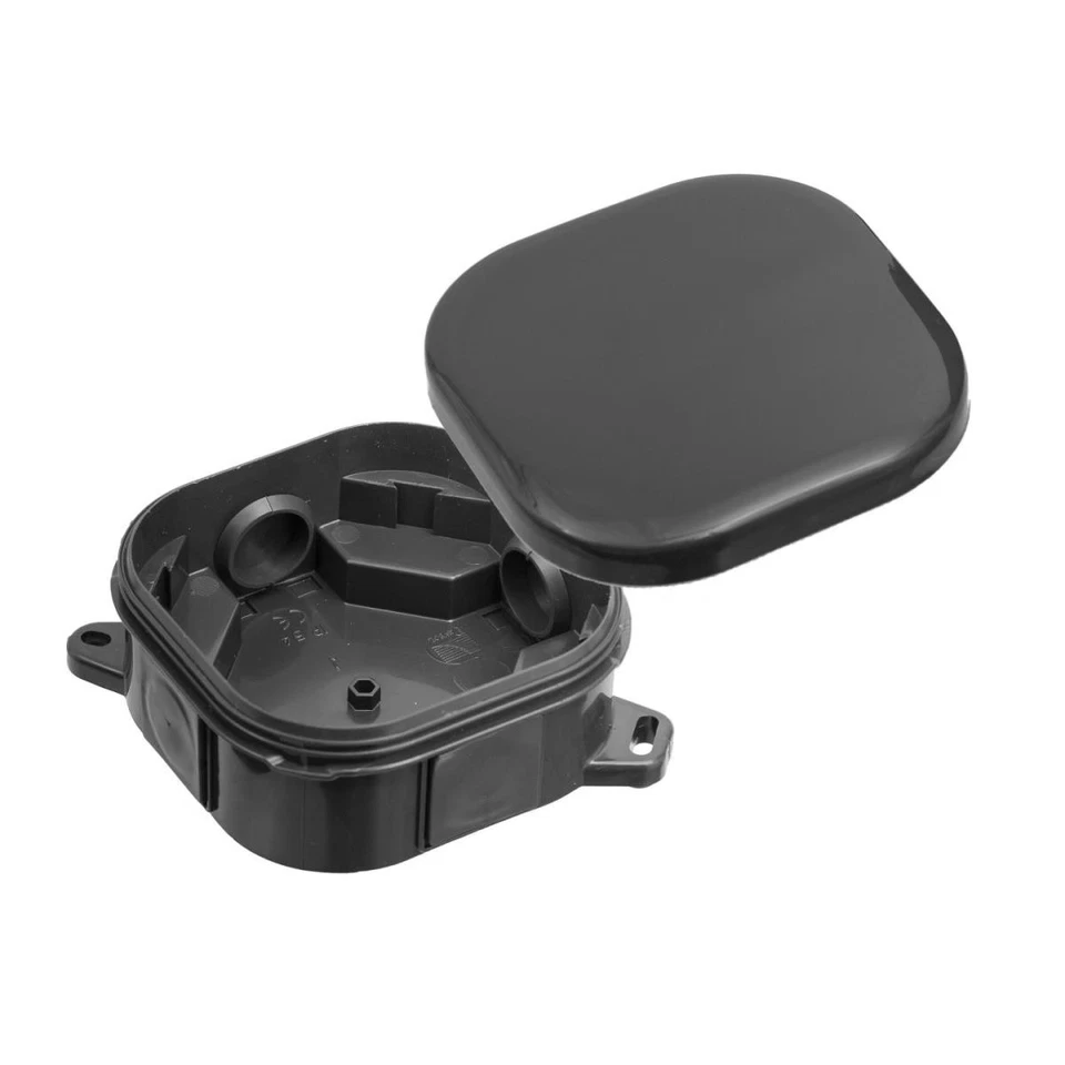 PAWBOL Abzweigdose Verteilerdose IP54 schwarz 92x92x44 Aufputz Verbindungsdose