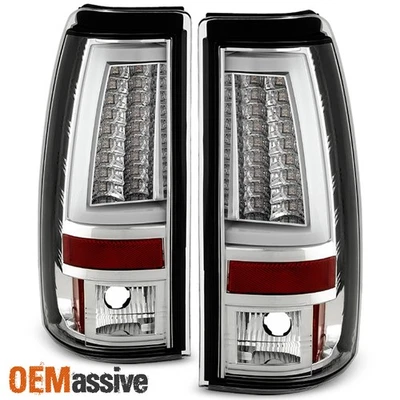 Fits 2003-2006 Chevy Silverado GMC Sierra 1500 2500HD 3500 Clear LED Tail Lights - Image 1 of 4