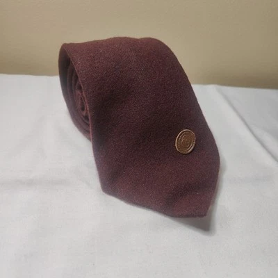 Corbata Gucci Mezcla Cachemira Seda Granate Sólido Hecha en Italia Rara 3.5" Foto 1 de 4