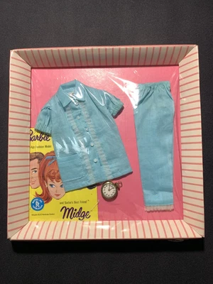 Fiesta de pijamas vintage original Barbie & Midge #1601 1964 difícil de encontrar sin usar, en caja original, sin usar, en caja Foto 1 de 4