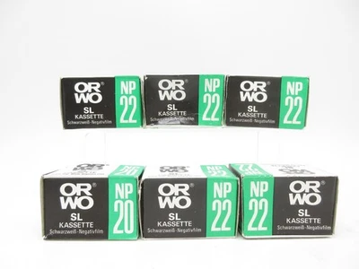 6 Stück - Konvolut abgelaufener ORWO SL Kassetten NP 20 Black&White-Mystery Pack - Bild 1 von 3