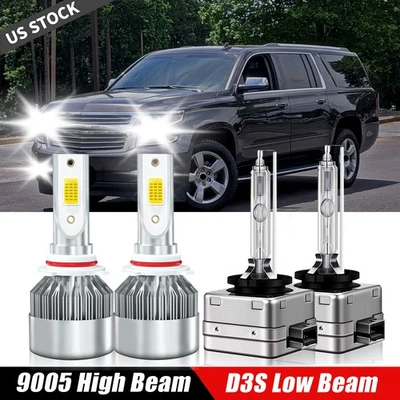 Faros LED bombillas de haz alto y bajo 9005+D3S para Chevrolet Suburban 2015-2020 Foto 1 de 4