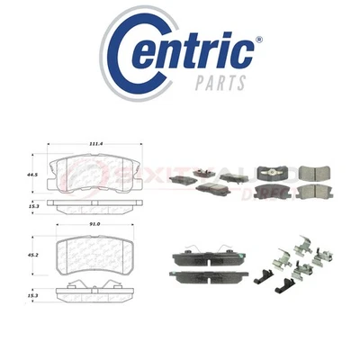 Centric Semi Metallic Brake Pads w Shim for 2007-2015 Mitsubishi Outlander ru Foto 1 de 4