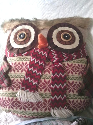 Adorable Owl Throw Pillow ( please read ) - Image 1 of 4