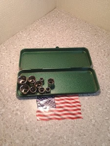 9- CRAFTSMAN 3/8" DRIVE 6 PT AND 12  PT MIXED SAE SOCKETS- SEE PHOTOS FOR SIZES - Picture 1 of 6
