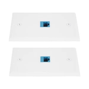 2-Packungen 2 Anschlüsse Ethernet Wand Platte, RJ45 Cat6 Buchse auf Buchse,4937 - Afbeelding 1 van 10