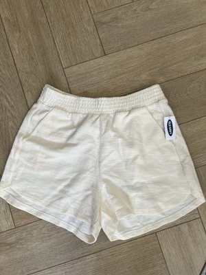 Pantalones cortos elásticos Old Navy para mujer blancos de algodón pequeños Foto 1 de 3