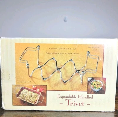 Expandable Handle Trivet Adjustable To 9 X 13 Large Cookware Dish Stand Holder - Image 1 of 4