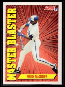 1991 Score Fred McGriff Master Blaster Insert Toronto Blue Jays - Picture 1 of 2