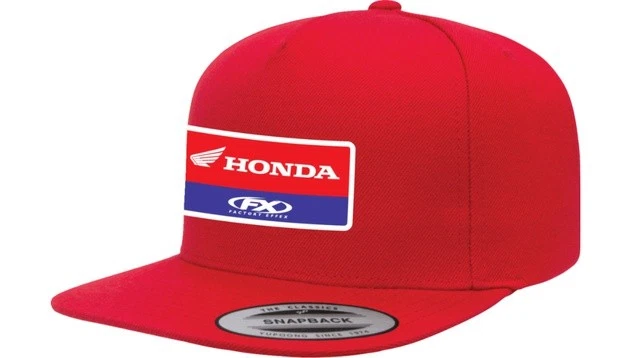 Factory Effex Honda Victory Flat Bill 5-Panel Snapback Hat Red - Image 1 of 1