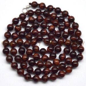 11 Colors 6/8/10/12mm Multi-Color Tiger's Eye Round Gems Beads Necklace 16-48''