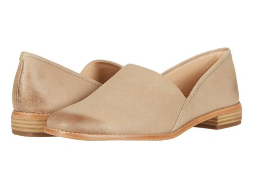 Mocassini Clarks Z2709* donna pelle sabbia pura facile slip on comodi taglia 8M