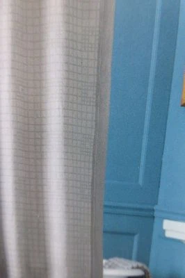 Thomas O'Brien Cortina de Ducha Geométrica de Tela de Encaje con Ojales de Metal Nuevo en Paquete Foto 1 de 4