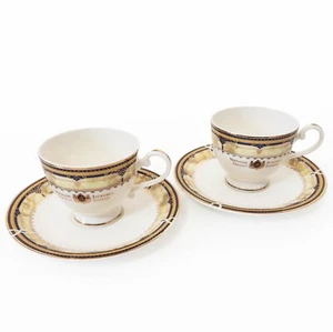 VTG 1980s Set of 2 Orient Express Bone China Tea Cups Momoyama Made in Japan - Picture 1 of 9