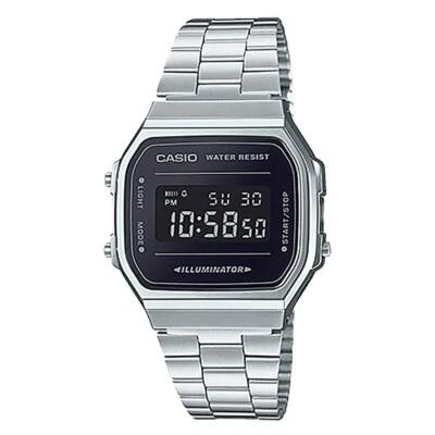 Casio A168WEM-1 Men's Youth Collection Mirror Dial Alarm Chronograph - Image 1 of 4
