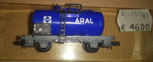 Arnold rapido 0451 Ar, Kesselwagen ARAL, Rahmen Grauguß, Original 1963, rar. - Bild 1 von 7