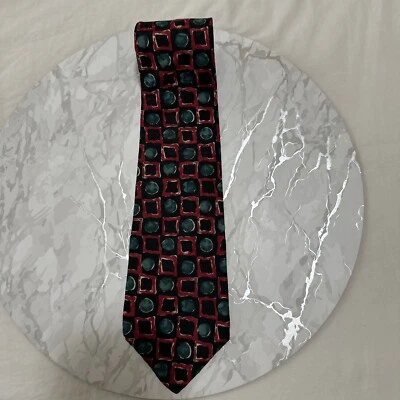 Corbata Erreuno Milano 100 % seda italiana para hombre corbata geométrica círculos multicolores Foto 1 de 4