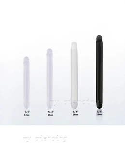 1 Stück Bio Flex Gewinde Pfosten Zungenring & Nippelring Langhantel Teil 14g 1/2"- 3/4" - Bild 1 von 2