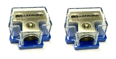 2pc POWER GROUND DISTRIBUTION BLOCK   1/0 or 2ga IN & 4/8 GA OUT MARINE GRADE  - Image 1 of 4