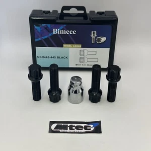 VW Split Set Bimecc 40mm &45mm Black Locking Alloy Wheel Bolts M14 X 1.5 Radius - Picture 1 of 1