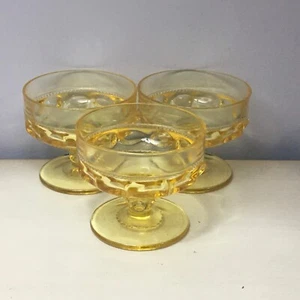 Topacio KING’S CROWN Copa Champagne Sherbet Bowl COLONIA Huella Pulgar De Colección Juego de 3 - Imagen 1 de 10