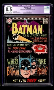 Batman #184 1966 CGC 8.5 VF+ OW/W Restored High Definition Scans** - Picture 1 of 2
