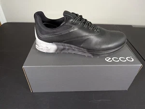 NEW IN BOX MEN'S ECCO GOLF S-THREE SHOES, COLOR: BLACK, SIZE: 12-12.5 - Picture 1 of 3