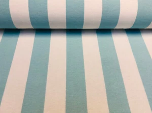 Sky Blue Striped Fabric Sofia Stripes Curtain Upholstery Material 140cm Wide - Foto 1 di 10