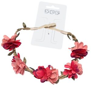 schönes elastisches Blumenkranz Haarband Stirnband Blumen SOLIDA