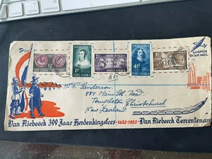 South Africa FDC Cacheted and Addressed Scott 115-119 1952 Rebeeck Tercentenary - Picture 1 of 3