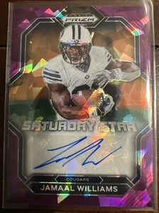 JAMAAL WILLIAMS ~ 2023 Prizm Draft Picks Saturday Star Púrpura Hielo /25 BYU - Imagen 1 de 2