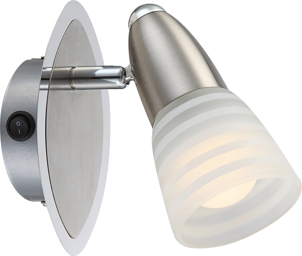 Lampada da Parete Spot Faretto Orientabile Vetro Letto Scrivania LED - Immagine 1 di 1