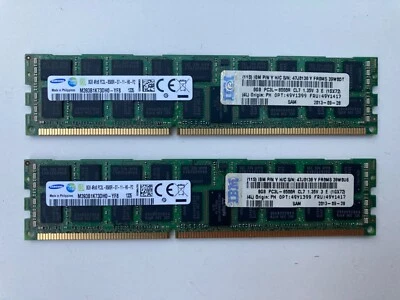 2 x 8GB IBM/SAMSUNG M393B1K73DH0 PC3-8500R DDR3-1066 4Rx8 IBM FRU: 49Y1417 - Image 1 of 3
