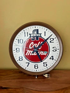 Antique Albers Calf Manna Glass Face General Electric Advertising Clock Working - Picture 1 of 18
