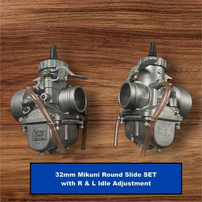 Mikuni 32mm Right & Left Round Slide Carbs SET for Banshee / XS650 & Others New! - Image 1 of 4
