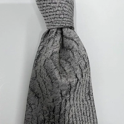 Corbata de hombre Versace Collection 100 % seda diseño original plateada vintage nueva con etiquetas Foto 1 de 4