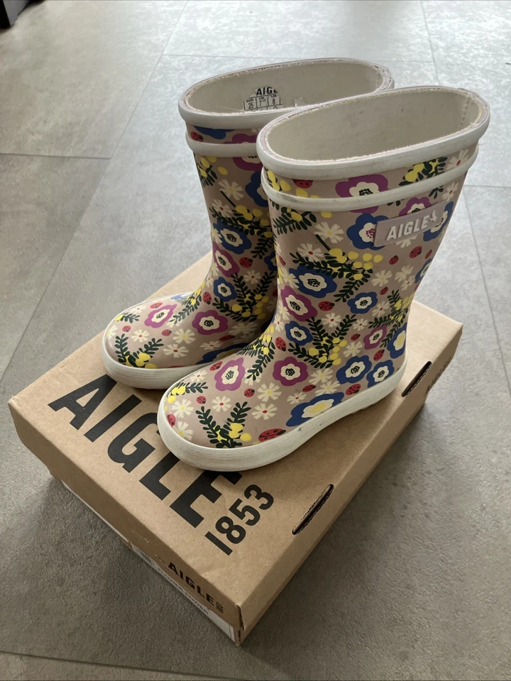 Aigle Lolly Pop Play 2 Gr. 25 Gummistiefel Blumenmuster Flower Power - Bild 1 von 4