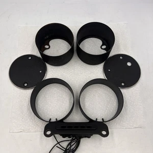 Vtg Harley DRAG SPECIALTIES DUAL GAUGE BRACKET BLACK 2210-0545 & 2 Side Mounts - Picture 1 of 17