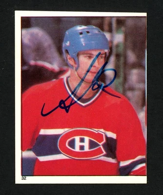 Steve Shutt Signed 1982-83 Topps Sticker Card 32 Montreal Canadiens - Image 1 of 2