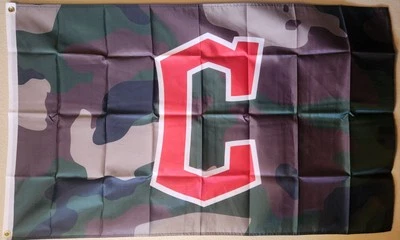 Cleveland Guardians Camo Woodland Camouflage MLB Baseball Flag 3x5Ft W/ Grommets - Image 1 of 2