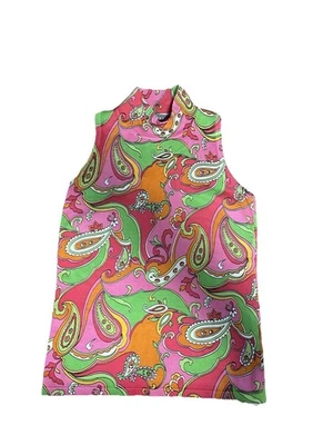 60 年代风格多色女式上衣,尺寸 X,状况良好 — 第 1/4 张图片