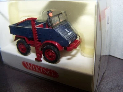 UNIMOG 411 mit Mähwerk u.Fahrer WIKING  1:87 Art.Nr. 870 0327 ungeöffnete Ovp. - Bild 1 von 4