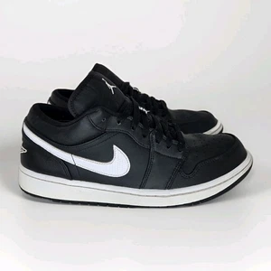 Nike Air Jordan 1 Low Sneaker AQ9944-001 Women's Sz 12 Mens 10 Black White READ* - Picture 1 of 11