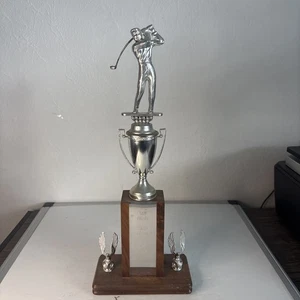 Vintage Golf Trophy Kena Golf Club Va. Low Gross June 1973 Shriner Mid Century - Picture 1 of 11