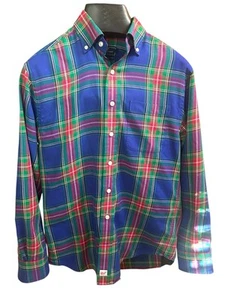 Vineyard Vines men's small performance plaid button down shirt red blue - Picture 1 of 4