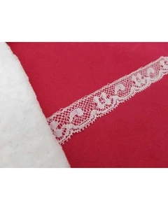 Merletto Pizzo Bianco Ricamo Valencienne Fiore con Foglia Cotone – 13 mm 1638 - Imagen 1 de 8