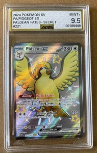Ags 9.5 Pidgeot Ex 221/091 Scarlet & Violet Paldean Fates Shiny Full Art Pokémon - Picture 1 of 7