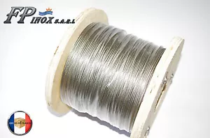 Rouleau de 100M Cable 6mm inox A4 7x7 ( 49 Fils ) inox A4 Garde Corps Bricolage - Bild 1 von 2